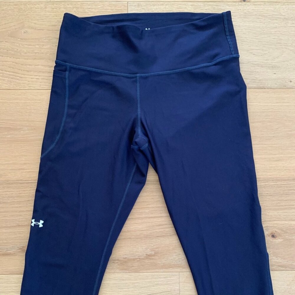 Under Armour Hight waisted Blue Cropped Compression Leggings L